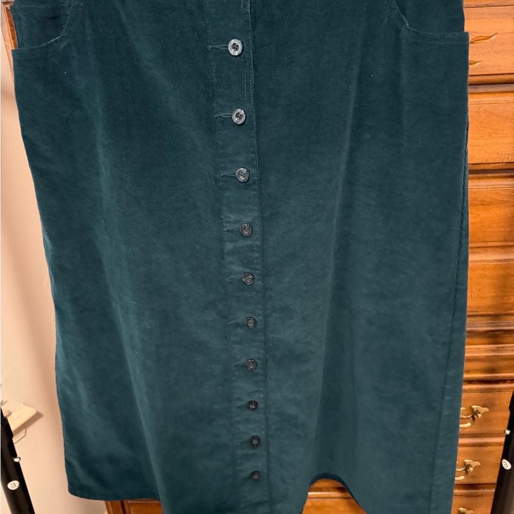 Woman Within Dark Teal Pencil Skirt